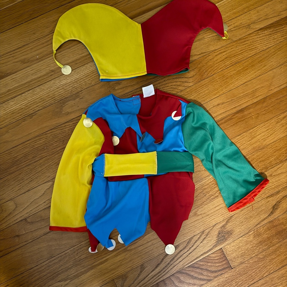 Colorful Jester Kids Costume 2T